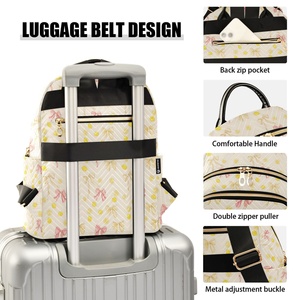 Luxury Backpack Women's Fashion Customs Bow Patterns Custom <b>Sublimation</b> Women Fashion Large Size Backpacks - Product Image 4