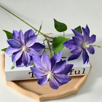 Arrangements floraux de mariage violets style Monet, bouquets de fleurs artificielles en soie, présentation au sol, centres de table décoratifs 3D
