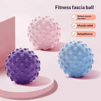 Choyu Ballon de yoga et rouleau de massage pour points de pression et fascias, soulagement musculaire profond, massage des scapules, du dos et des pieds, léger, pour exercices de yoga à domicile