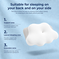 Bantal Busa Memori untuk Tidur Menyamping, Telentang, dan Tengkurap, Nyaman, Dapat Disesuaikan, Kontur Servikal, Penyangga Tidur Profesional