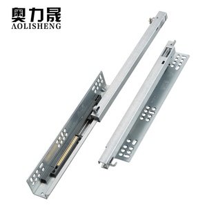 Prêt à Expédier En Stock Expédition Rapide Double Fermeture Douce Fond Montage Meubles rail en acier pour armoire tiroir glissière rail - Product Image 3
