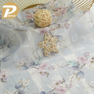 Patrones de diseñador populares Flores de corte de poliéster Tela de gasa con Uragri - Product Image 3