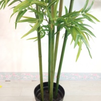 Arbre en bambou artificiel ignifuge B1 avec tiges en bois naturel, 210 cm, verdure artificielle de luxe pour la décoration d'hôtel