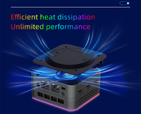 Mini PC de poche RGB Light T9 Plus N5095/N5105,N95/N100/N150/N250/N305/I3 triple écran 4K double LAN DDR5 16 Go 2 To Win11 Linux