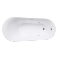 Bañera Acrílica Ovalada Moderna Blanca de 1.7m, de Diseño OEM, con Hidromasaje y Burbujas, para Uso en Interiores de Hoteles y Villas, DEWO EE631