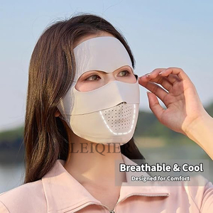 Masque facial intégral en soie glacée respirant avec protection UV et logo personnalisé pour femme, idéal pour les sports d'été en extérieur et la protection solaire. - Product Image 3