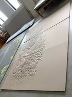 Panneaux muraux en cuir gris blanc Zhenling pour la décoration murale de la maison