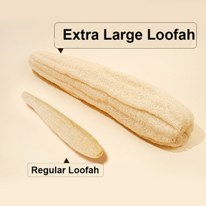 Luffa égyptienne naturelle en forme de melon, serviette de bain exfoliante, gant de toilette, chiffon nettoyant pour l'exfoliation corporelle, pour hommes et femmes - Product Image 6