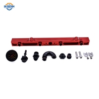 Kit de Riel de Combustible de Aluminio de Alto Flujo para Honda Serie K K20 K24 RSX Civic Si Integra EP3 con Manómetro, Riel de Inyección de Alta Resistencia