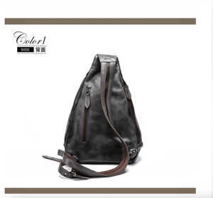 Andong Genuine Cow Leather <b>Backpack</b> for <b>Women</b> Girls Travel Retro High Capacity Outdoor Shoulder Crossbody Bags Casual <b>Handbag</b> - Product Image 4