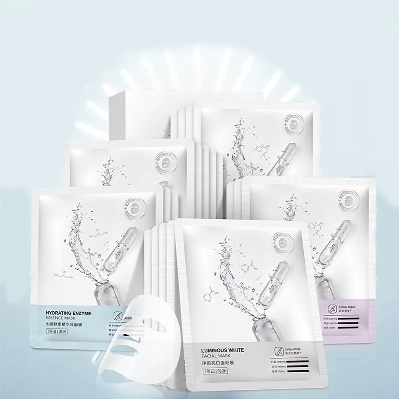 24 pacchetti Combo di collagene serumFull viso maschera facciale sensibile lenitivo, Anti-Acne, nutriente pulizia coreano maschera per il viso