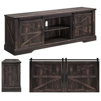 Table en bois pour salon, mobilier de ferme moderne, meuble de centre de divertissement, meuble tv avec cheminée électrique