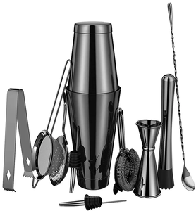 Profesional koktail Shaker Set Bartender Kit dengan timbangan Martini Mixer