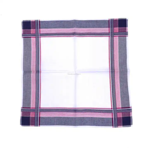 مناديل رجالية عالية الجودة 6 قطع سادة أبيض منديل سادة قطن مطبوع - Product Image 4