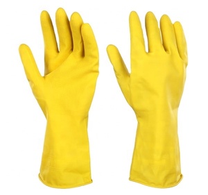 Suministro directo de fábrica, guantes amarillos de grado premium, látex doméstico, impermeable, limpieza de pescado, limpieza de platos, guantes de trabajo - Product Image 2