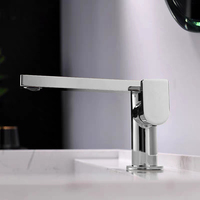 Robinet de lavabo moderne en laiton de luxe à un seul robinet, vente directe d'usine pour hôtels