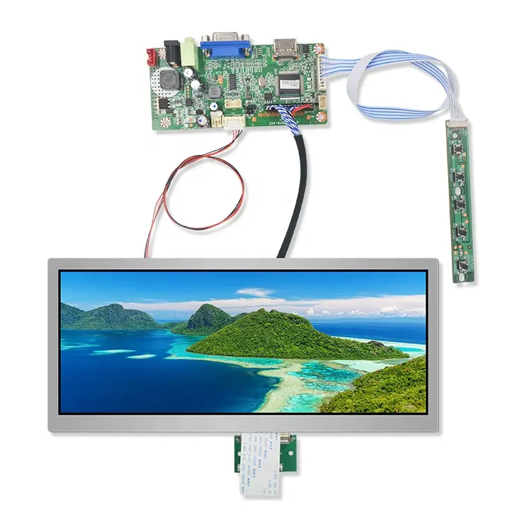 10.3 pollici 1920X720 risoluzione 50 pins antiriflesso bar display LVDS IPS pannello LCD modulo display di bordo cornice dello schermo