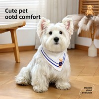 Bavoir imperméable pour chien, motif dessin animé mignon, accessoire pour petits chiens (pour Poodles et Bichon Frisé), nœud papillon décoratif pour chat