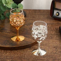 Ensemble de verres à vin créatifs pour la maison européenne, gobelet à vin classique en fer forgé et en verre, cadeau de mariage