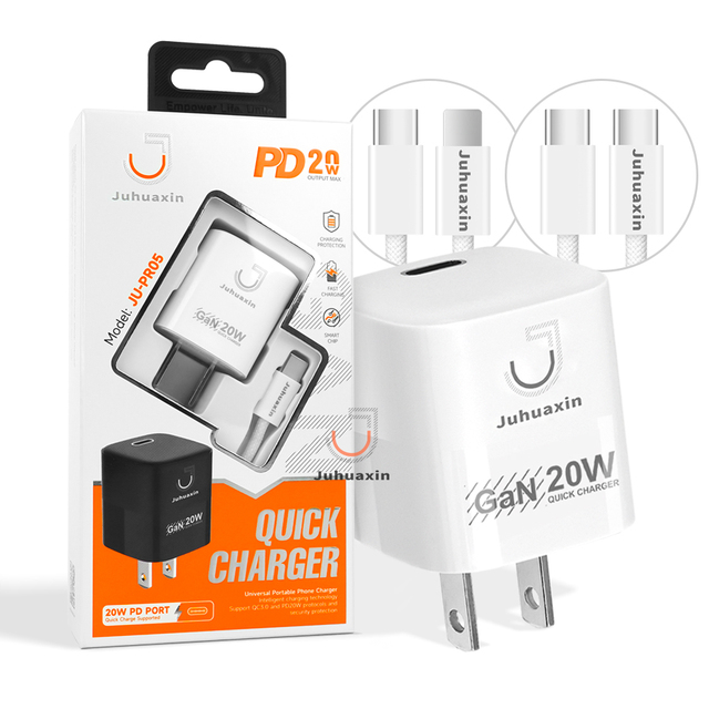 Juhuaxin Wholesale Original 20W PD QC4.0 USB-C Fast Charger with 5V/3A for Mobile Phone Camera Earphone-Eco-Friendly Cubo Model