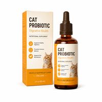 Gouttes Probiotiques pour Chats : Soutien Digestif, Confort Abdominal & Santé Immunitaire – Supplément Liquide Saveur Fruitée