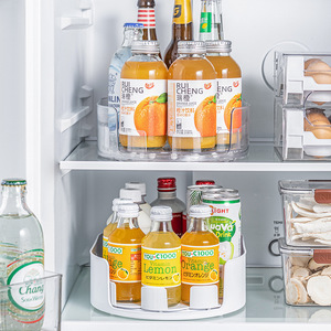 Bandeja de almacenamiento para refrigerador Guan Zhuojia, organizador giratorio blanco para bebidas, para refrigerador de cocina - Product Image 2