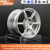 Jantes forgées GUDE GT Racing 2 pièces polies argentées pour voitures particulières 18 19 20 21 22 pouces pour Toyota VW Golf EVO
