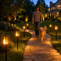 Lampe solaire à piquet pour jardin, lumière LED pour pelouse, lumière blanc chaud, certifiée RoHS, étanche IP55, rechargeable, portable