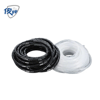 Funda Protectora de Cables Eléctricos en Espiral de PE de 10 mm con Diámetro Interior de 4 mm, Clasificación de 5 V, de -20 °C a +80 °C