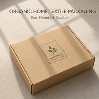 Boîte de literie bio, emballage textile écologique, boîte en kraft durable pour la literie, emballage biodégradable pour la maison, carton d'expédition