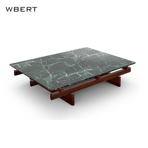 Wbert โต๊ะกาแฟทำจากแก้วแบบอิตาลีสไตล์มินิมอลโต๊ะน้ำชาทำจากไม้เนื้อแข็งสำหรับบ้านห้องนั่งเล่นเฟอร์นิเจอร์โต๊ะน้ำชา - Product Image 6