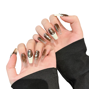 Nouveaux autocollants pour ongles en diamant, longs, à effet de teinture, pour l'automne et l'hiver, à porter à la main, style Night <span class=keywords><strong>Muse</strong></span>, amovibles - Product Image 1
