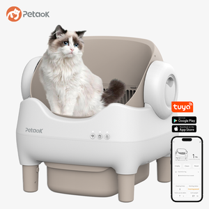 Tự động tự làm sạch thông minh Mèo xả rác Hộp wifi ứng dụng điều khiển vật nuôi nhà vệ sinh Mở thiết kế 65L tự động mèo xả rác hộp - Product Image 1