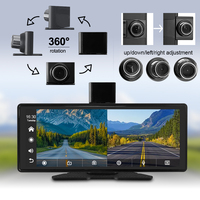 Écran portable sans fil CarPlay de 9,3 pouces, autoradio compatible CarPlay et Android Auto, lecteur multimédia pour voiture avec caméra avant et arrière