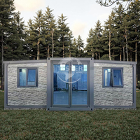 Vente directe d'usine, villa préfabriquée modulaire extensible de 20 pieds, 30 pieds, 40 pieds, maison-conteneur de luxe, structure en acier, chambre à coucher, appartement