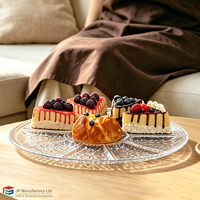 Plateau alimentaire de luxe transparent de qualité alimentaire pour fruits, bonbons, noix, avec compartiments, plateau à gâteaux, assiettes