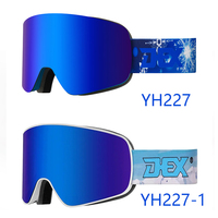 Lunettes de ski semi-personnalisées à quantité minimale de commande bas pour adultes lunettes de sport de neige en plein air lunettes cylindriques lunettes de ski imprimées avec logo personnalisé