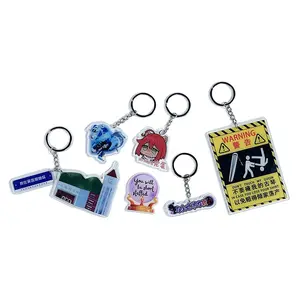 Best High Quality Anime Figure Acrylic Keychain Custom Plastic Acrylic Charm Keychain Custom Clear Epoxy Acrylic Keychain