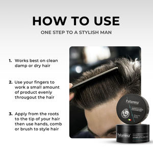 Pallamina profesyonel Salon yüksek parlaklık olmayan yağlı kollajen Keratin karmaşık uzun ömürlü güçlü tutun saç vaksı erkekler için - Product Image 6