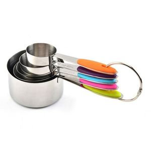 Hot Sale Kitchen Baking Tool 5pcs Nonslip Handle <b>Measuring</b> <b>Spoon</b> Stainless Steel <b>Measuring</b> Cup Set - Product Image 6