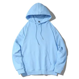 Sweat-shirt à capuche unisexe en coton épais 330g, 100% coton, manches longues, blanc uni, décontracté, hiver, avec poche, ODM - Product Image 1