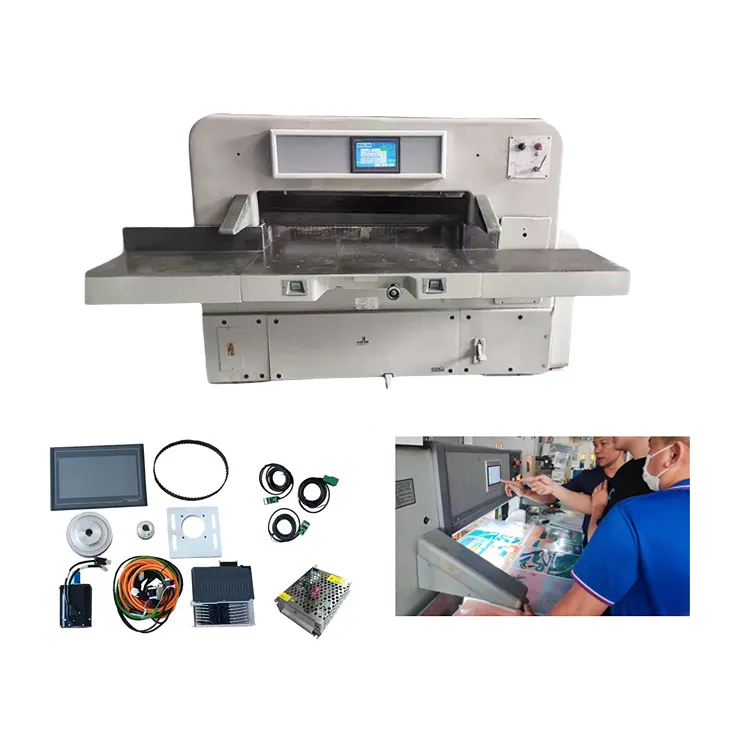 Elektrik kağıt kesici/kağıt kalıp kesici/Polar 115 kağıt kesici makinesi bilgisayar sistemi