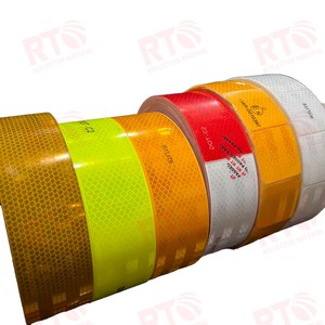 Fita Refletiva de Segurança Grau Diamante Emark DOT para Carros e Caminhões - Adesivo Refletor Retrô de Advertência - Product Image 2