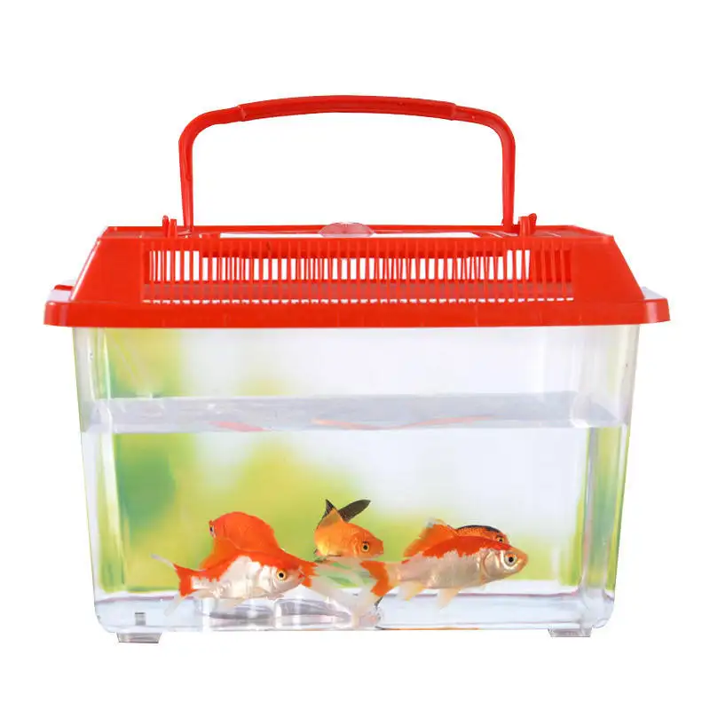 प्लास्टिक मछली टैंक सुनहरी पालतू कछुआ बॉक्स एक्वैरियम उपकरणों पारदर्शी एक्वैरियम और सामान मछली प्रजनन खेती समर्थन