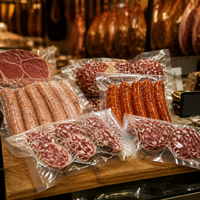Sac sous vide transparent en nylon le plus vendu pour l'affichage de saucisses et de charcuterie, haute barrière, qualité alimentaire, fournisseur