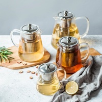 Bouilloire à thé à fleurs épaissies anti-éclatement Filtre en acier inoxydable Tasse à thé Théière