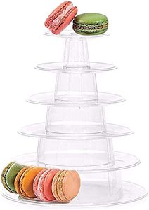 Tour à macarons en acrylique à 6 niveaux, <span class=keywords><strong>présentoir</strong></span> à plateau rond transparent, <span class=keywords><strong>présentoir</strong></span> à gâteaux en plastique, support à Dessert pour mariage et noël - Product Image 3