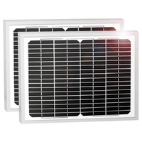 Module PV monocristallin 20W haute efficacité 10W 20W 30W 40W 50W 60W petit panneau solaire pour système hors réseau 24V remorque de bateau de camping-car