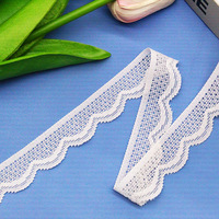 Dentelle en maille blanche souple et élastique en nylon de 2 cm pour la décoration de robes sexy - Articles prêts à l'emploi