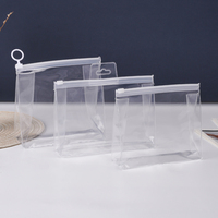 Sac cosmétique élégant en PVC léger avec fermeture à glissière Logo personnalisé et vinyle écologique pour un usage professionnel-Rangement du maquillage à poignée
